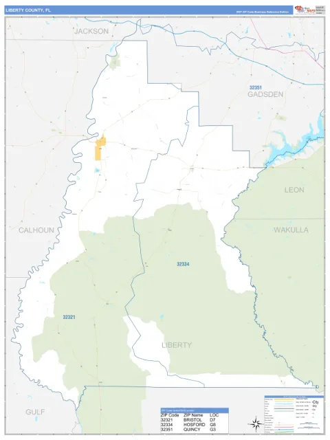 Liberty County, FL map