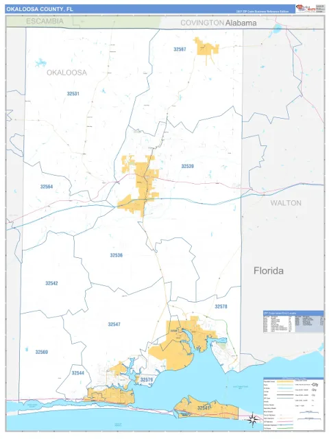 Okaloosa County, FL map