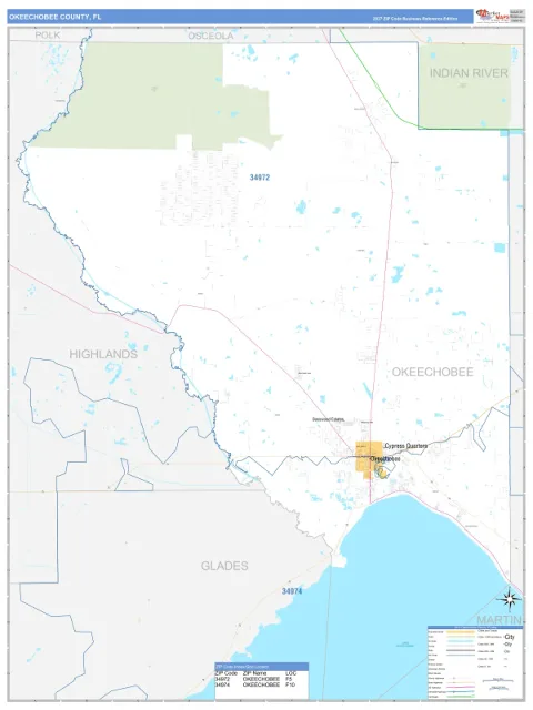 Okeechobee County, FL map