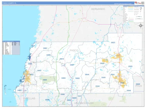 Pasco County, FL map