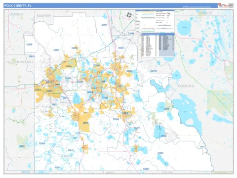 Polk County, FL map