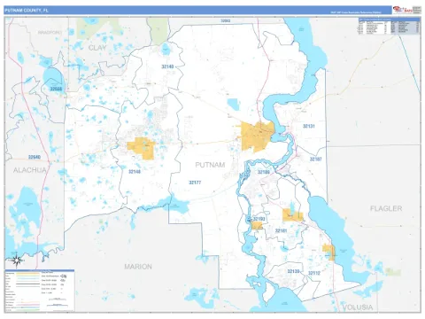 Putnam County, FL map