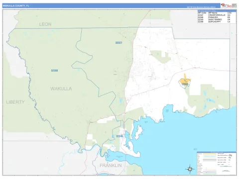 Wakulla County, FL map