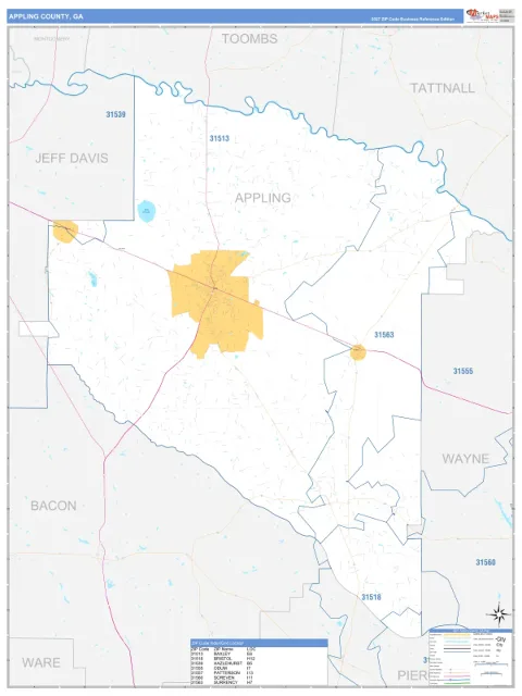 Appling County, GA map