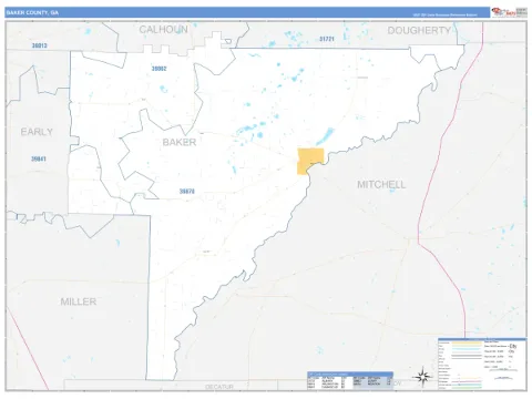 Baker County, GA map