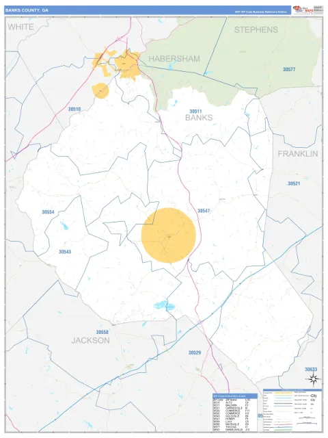 Banks County, GA map