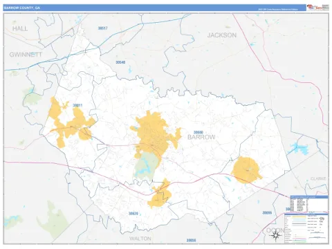 Barrow County, GA map