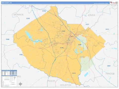 Bibb County, GA map