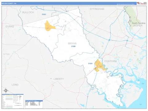 Bryan County, GA map