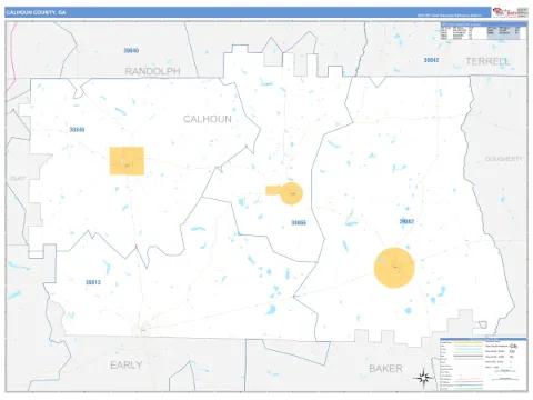 Calhoun County, GA map
