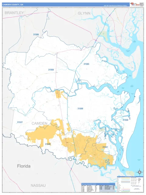 Camden County, GA map