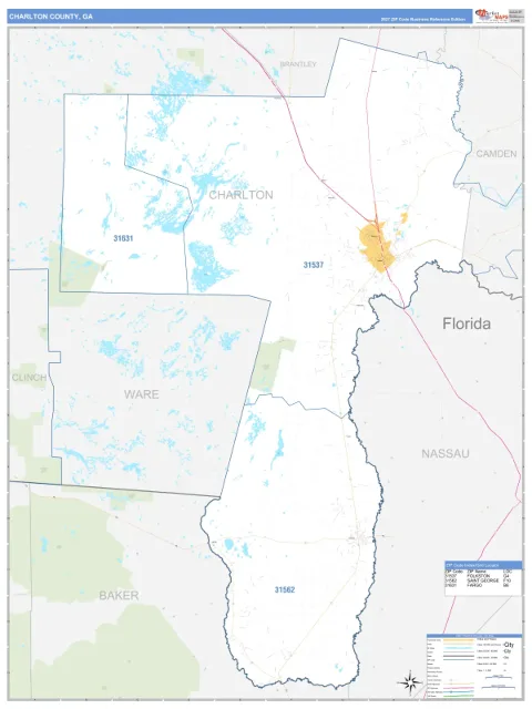 Charlton County, GA map