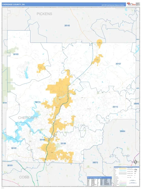 Cherokee County, GA map