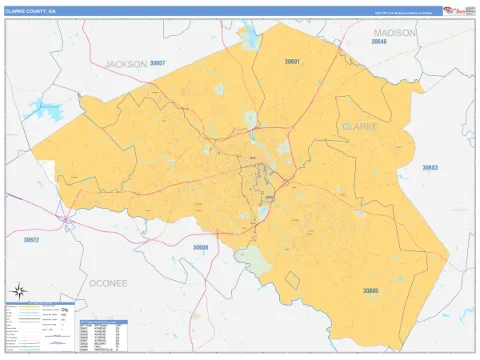 Clarke County, GA map