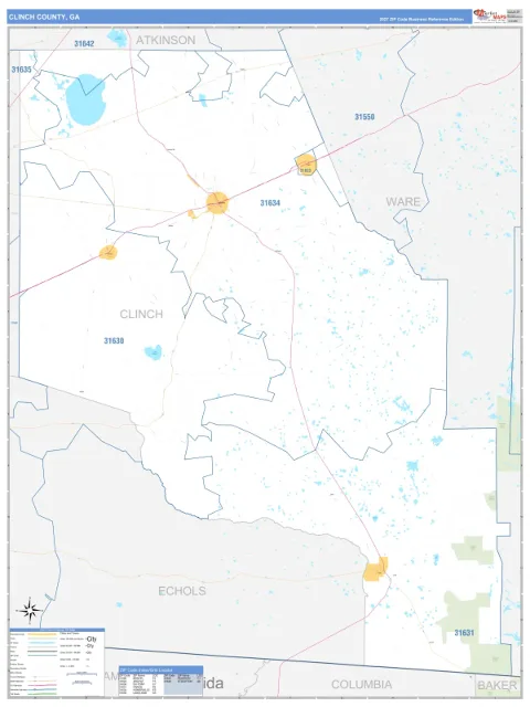 Clinch County, GA map