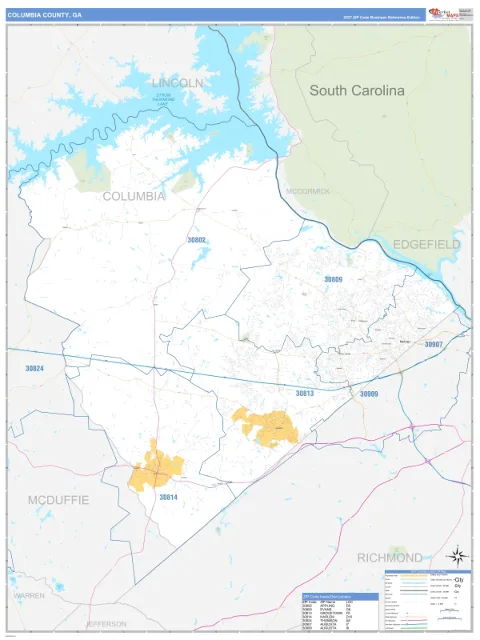 Columbia County, GA map