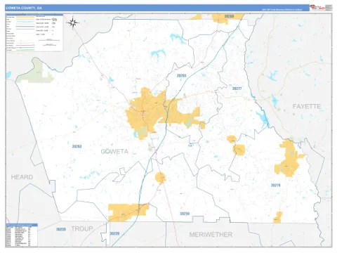 Coweta County, GA map