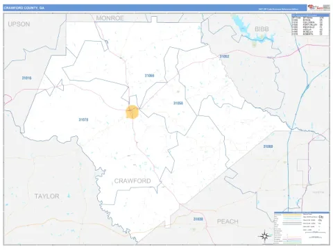 Crawford County, GA map