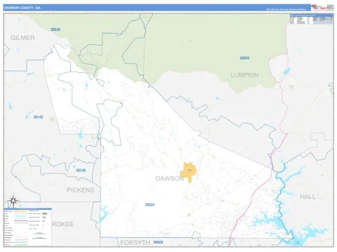 Dawson County, GA map