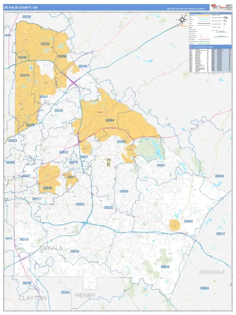 DeKalb County, GA map