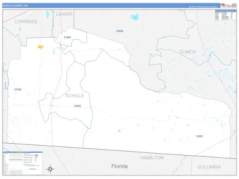 Echols County, GA map