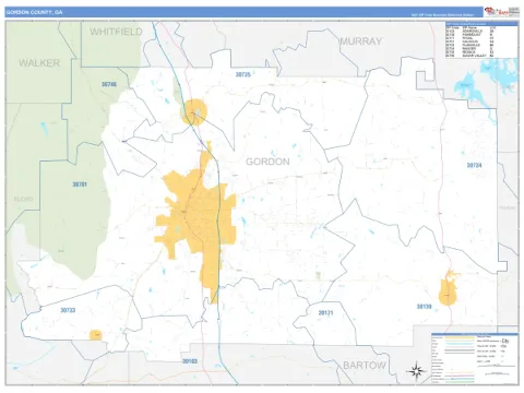 Gordon County, GA map