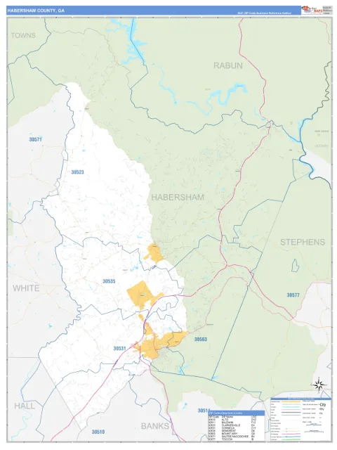 Habersham County, GA map