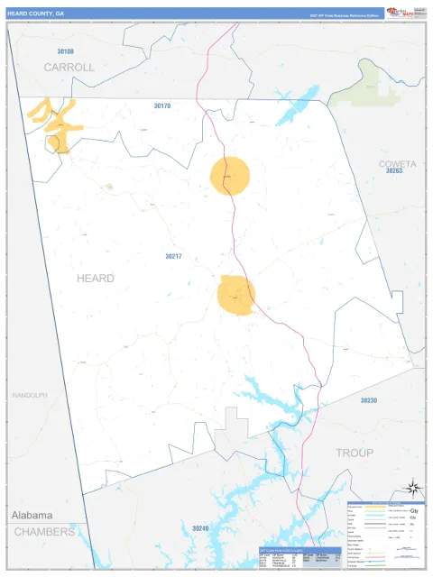 Heard County, GA map