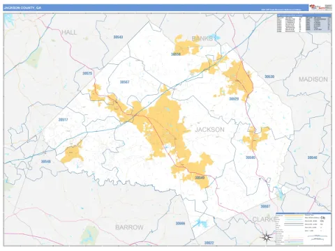 Jackson County, GA map