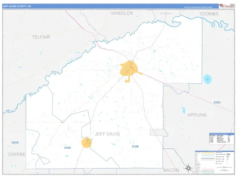 Jeff Davis County, GA map