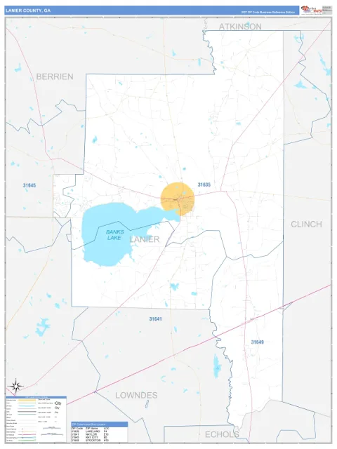 Lanier County, GA map