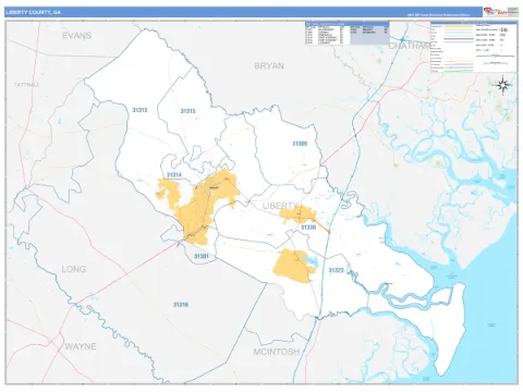 Liberty County, GA map