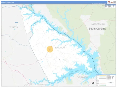 Lincoln County, GA map
