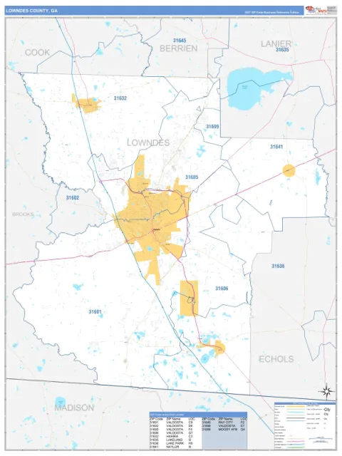 Lowndes County, GA map