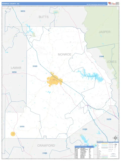 Monroe County, GA map