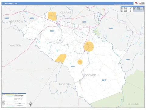 Oconee County, GA map