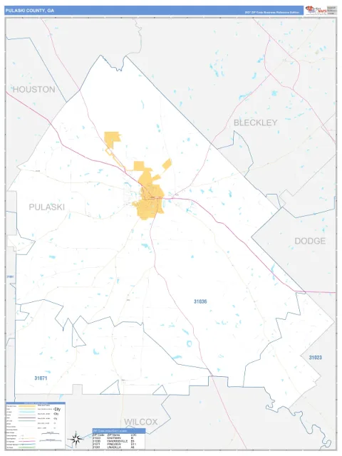 Pulaski County, GA map