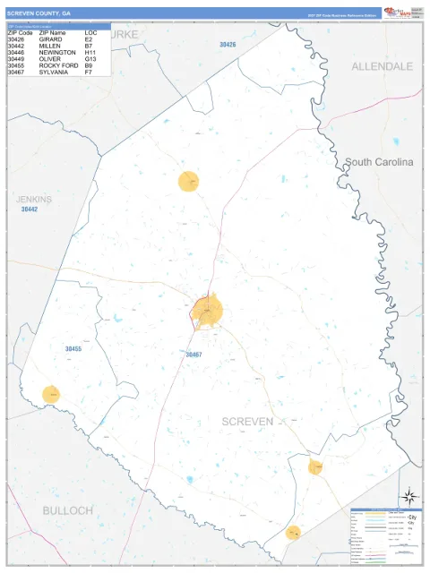 Screven County, GA map