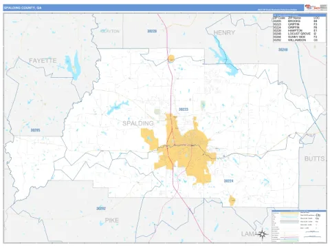 Spalding County, GA map