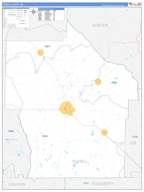 Terrell County, GA map