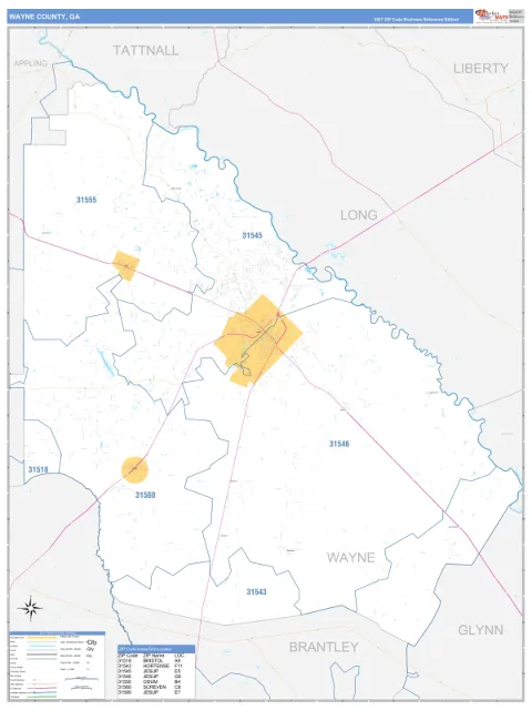 Wayne County, GA map