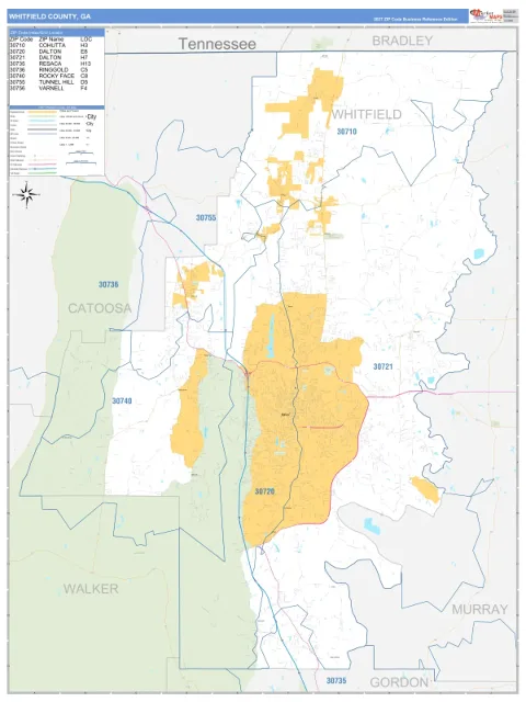 Whitfield County, GA map