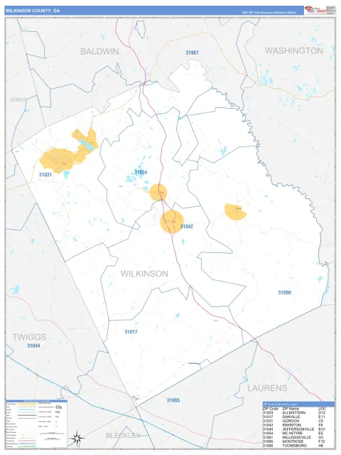 Wilkinson County, GA map