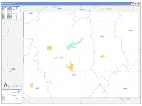 Adams County, IA map