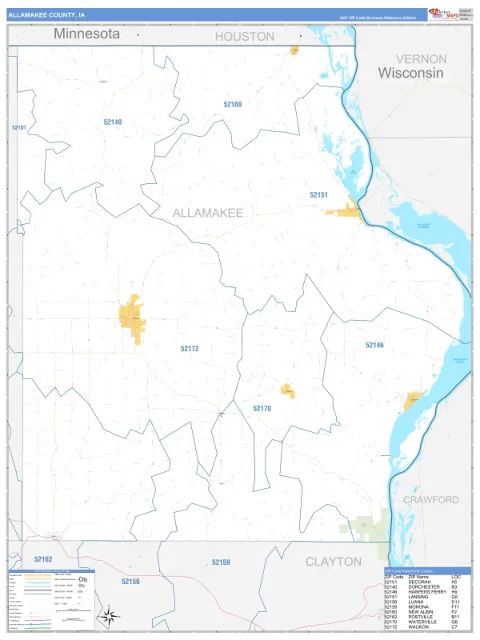 Allamakee County, IA map