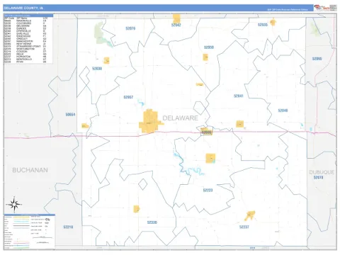 Delaware County, IA map