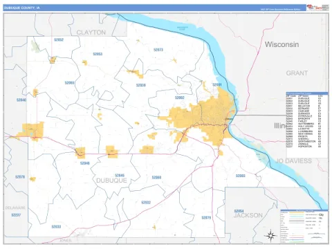 Dubuque County, IA map