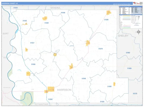 Harrison County, IA map