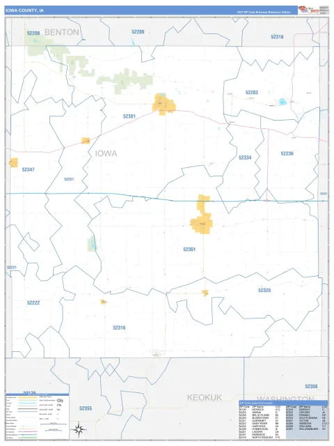 Iowa County, IA map
