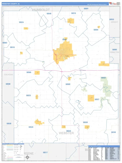 Webster County, IA map